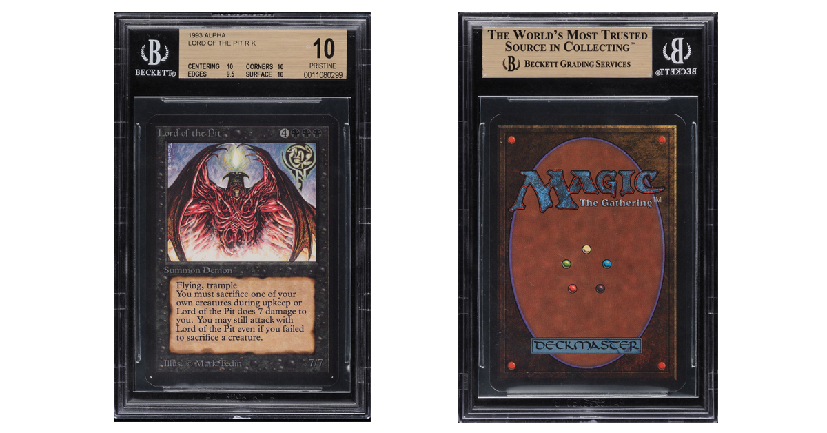 Magic: The Gathering Lord of the Pit card that sold for $105,000