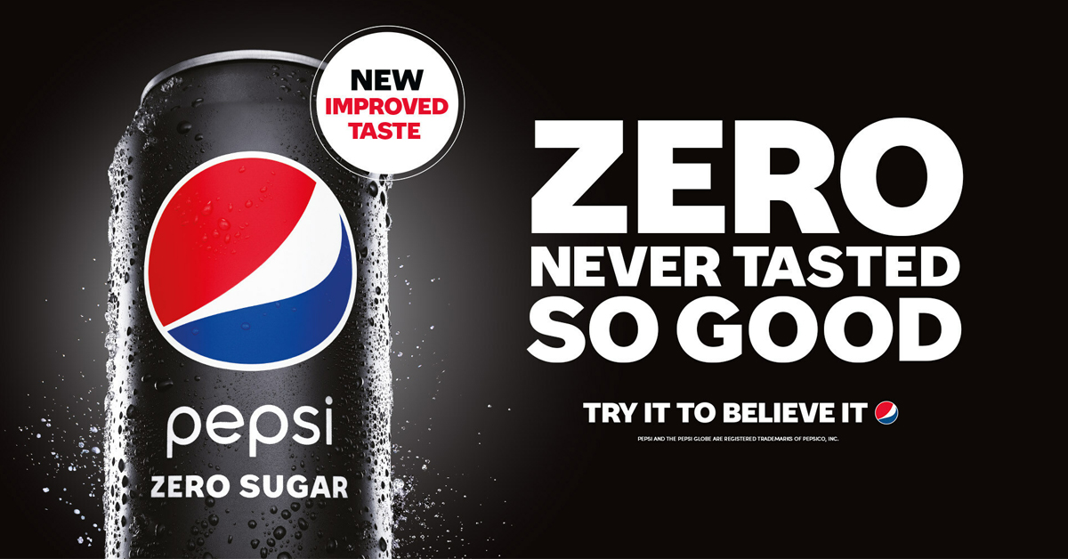 The new and improved Pepsi Zero Sugar