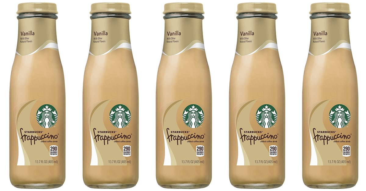 Five bottles of Starbucks Vanilla Frappuccinos