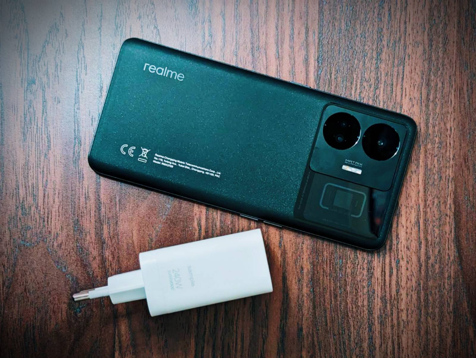 realme GT Neo5 with 240W charging adapter
