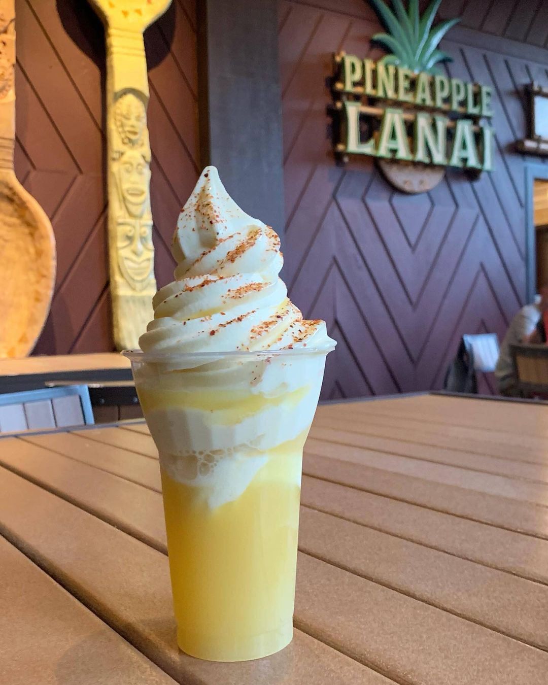 Dole Whip pineapple float at Pineapple Lanai