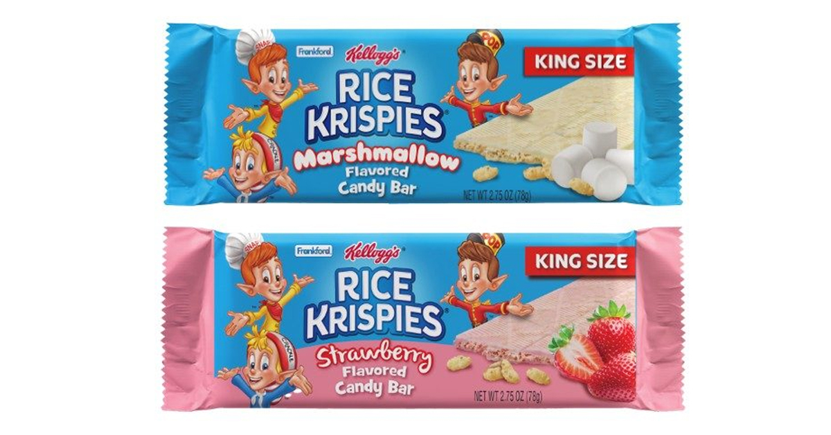 The two flavors of Kellogg's Rice Krispies Candy Bar