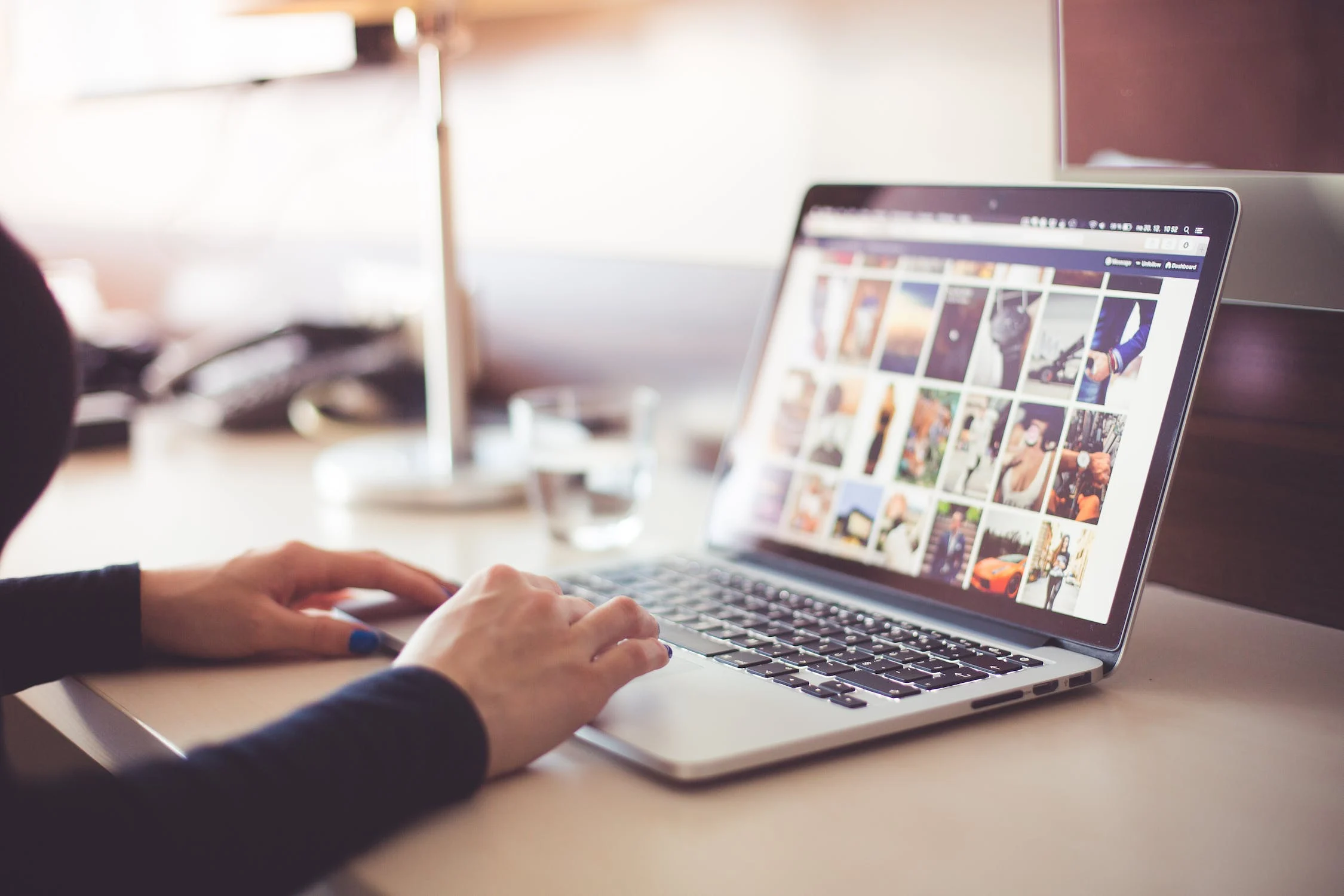 Person using Macbook