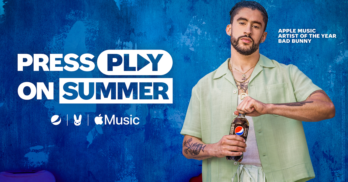 2022 Apple Music Artist of the Year Bad Bunny for Pepsi's Press Play on Summer program
