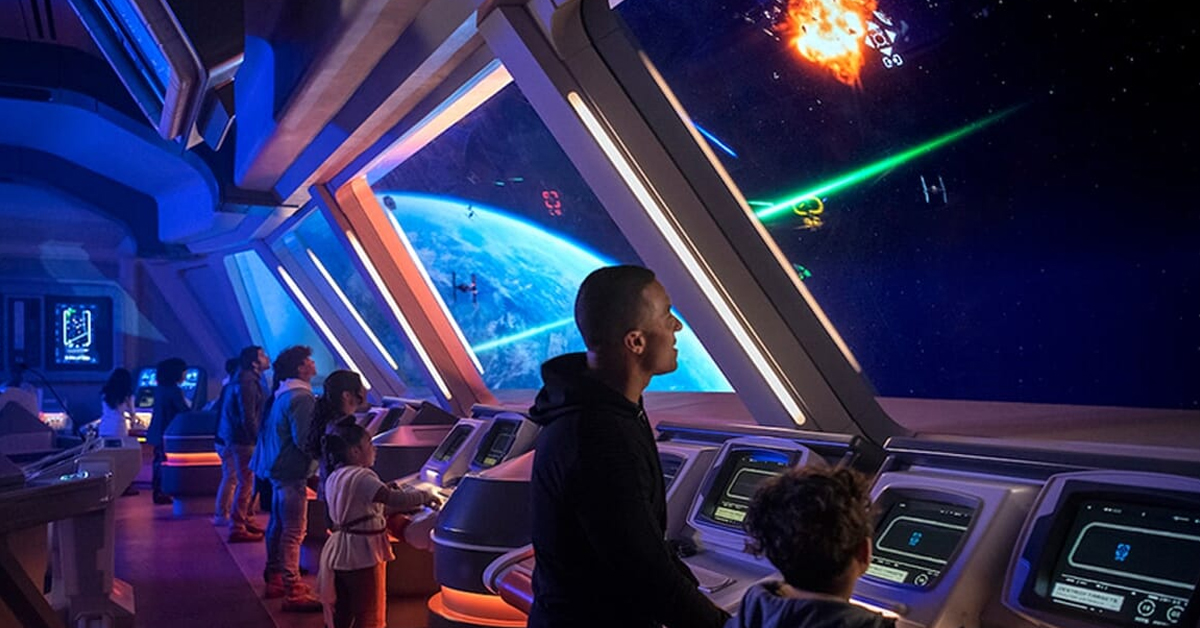 Guests exploring the Star Wars: Galactic Starcruiser