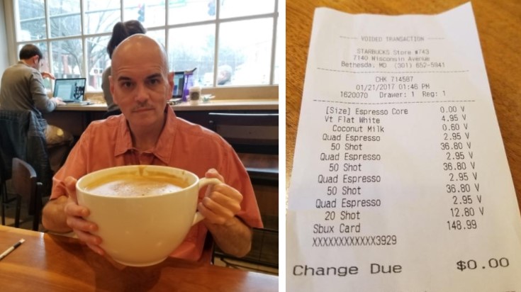 Super Venti Flat White, the most expensive Starbucks drinks ever created.