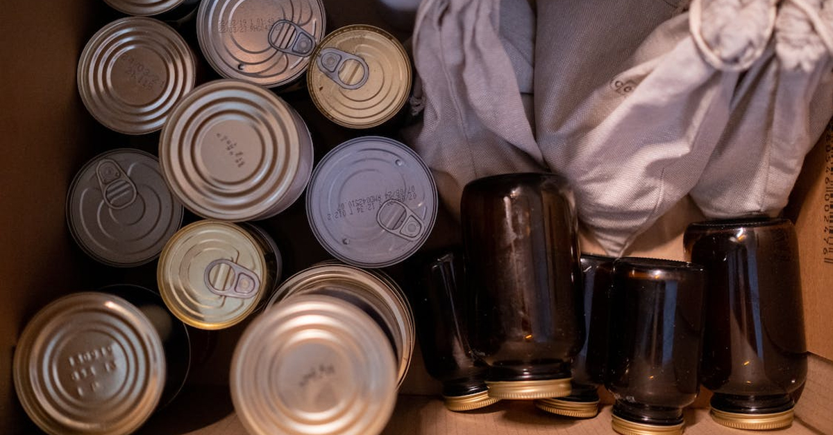 box of survival food