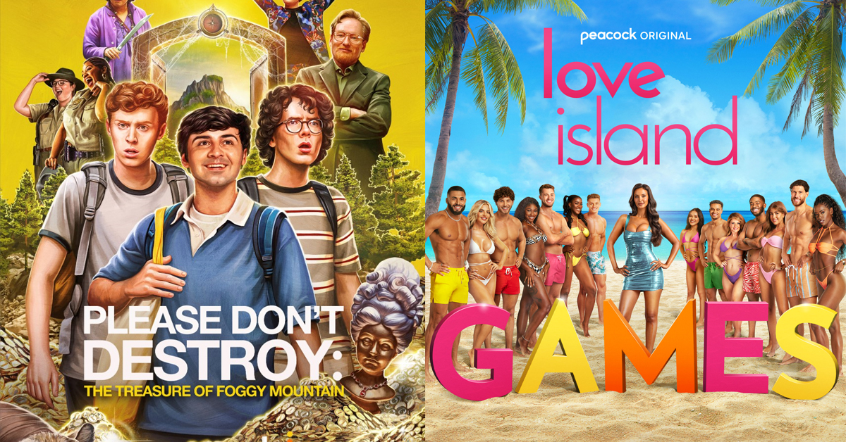 New on Peacock this month - Please Dont Destroy: The Treasure of Foggy Mountain and Love Island Games