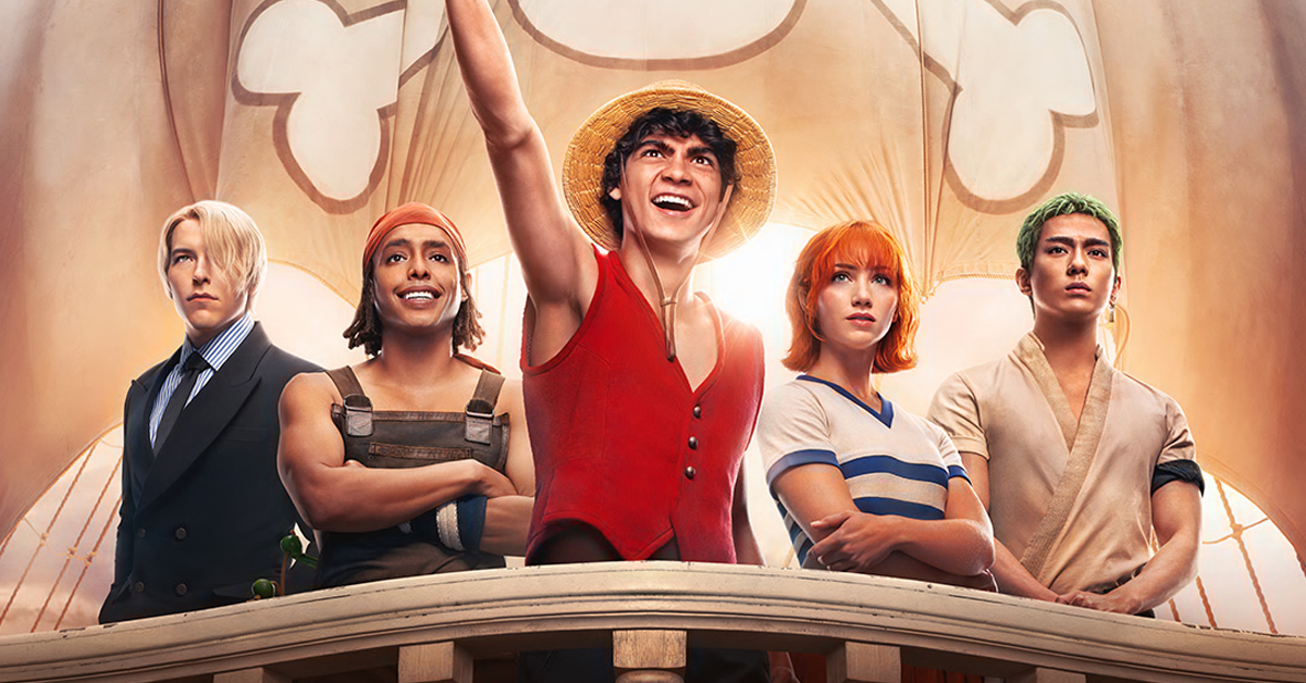The main characters of the live-action adaptaion of One Piece on Netflix