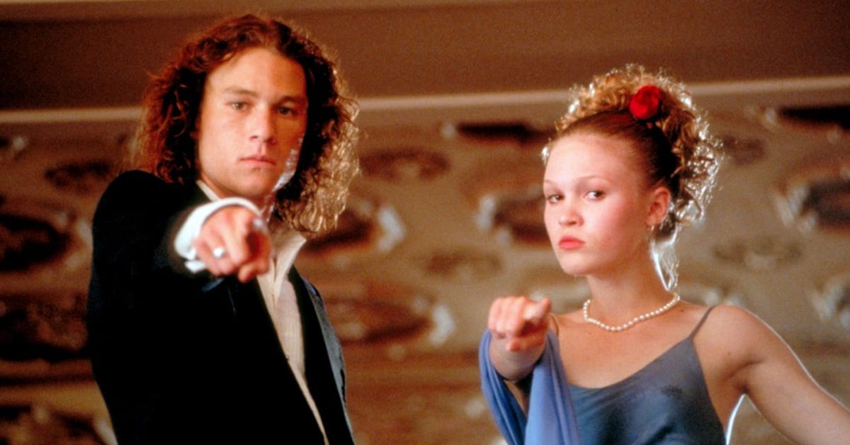 Heath Ledger and Julia Stiles in 10 Things I Hate About You movie