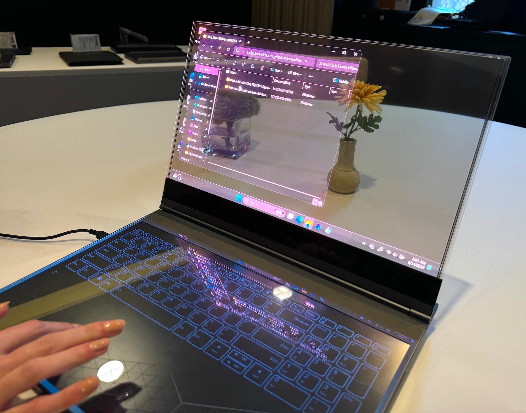 Lenovo unveils futuristic Transparent Display Laptop