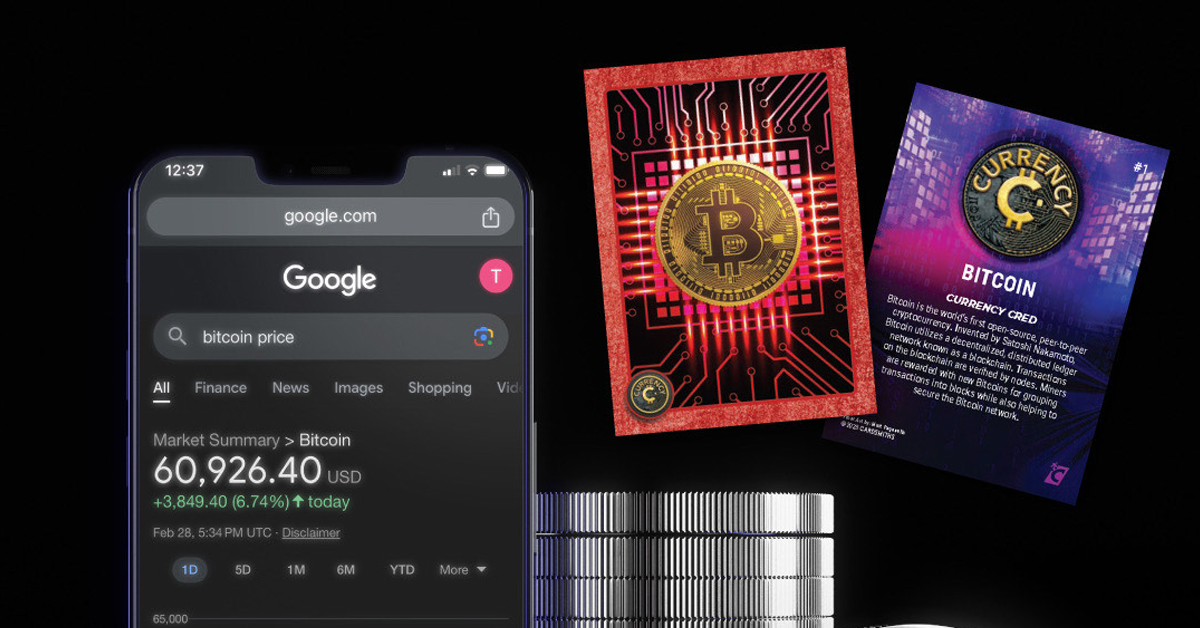 Bitcoin Redemption Card from Cardsmiths' Currency Series 2