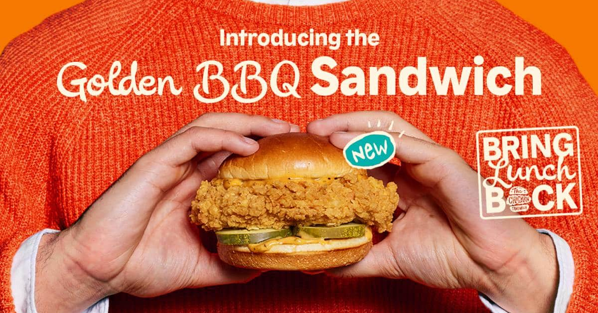 Popeyes Golden BBQ Chicken Sandwich