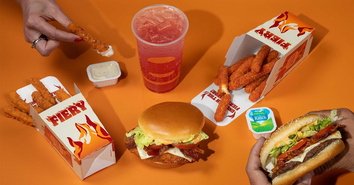 The Burger King Fiery Menu