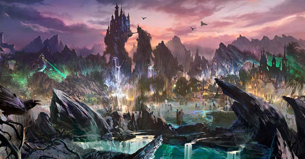 Concept art for the new Villains Land at Walt Disney World