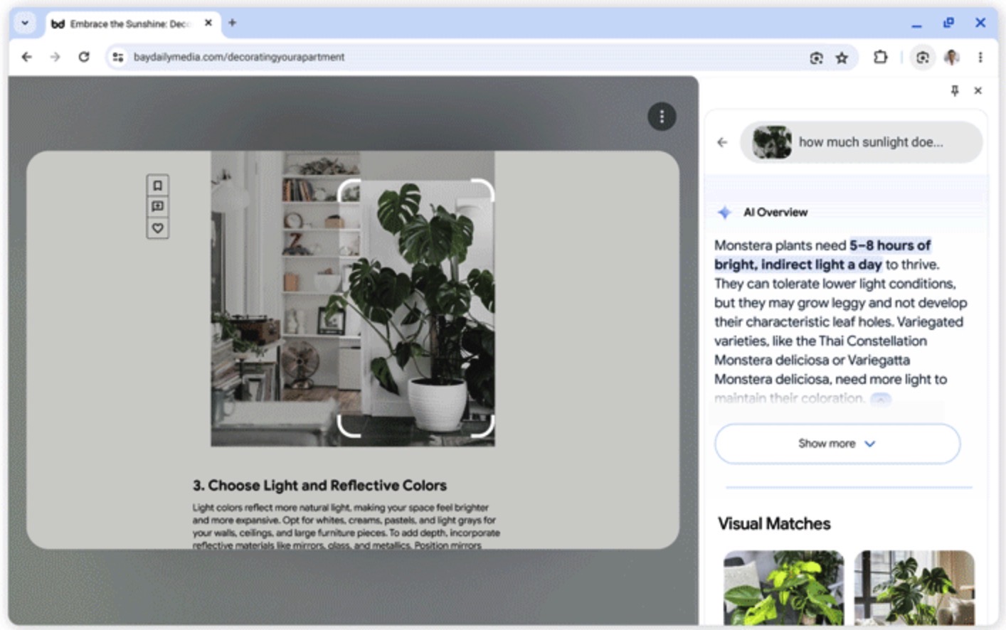Google Lens on Chrome Desktop