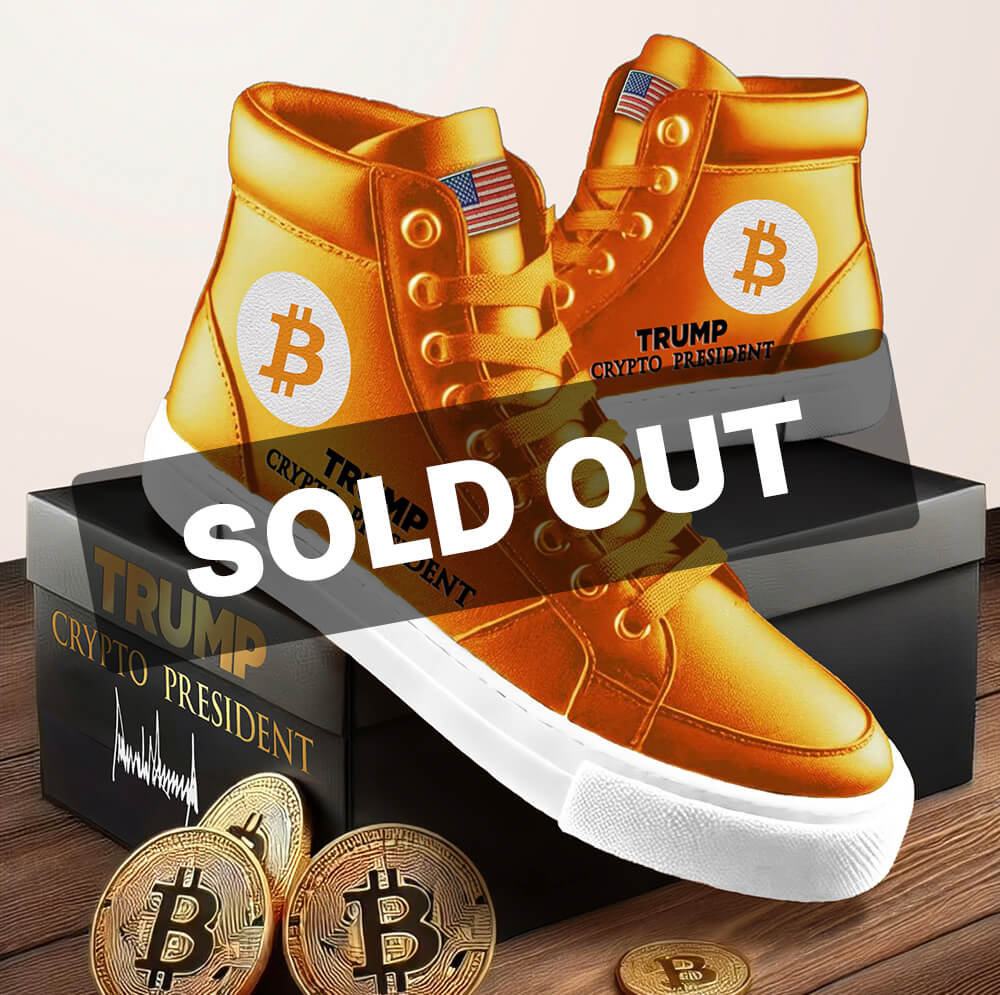 Trump Crypto High Tops in Bitcoin orange