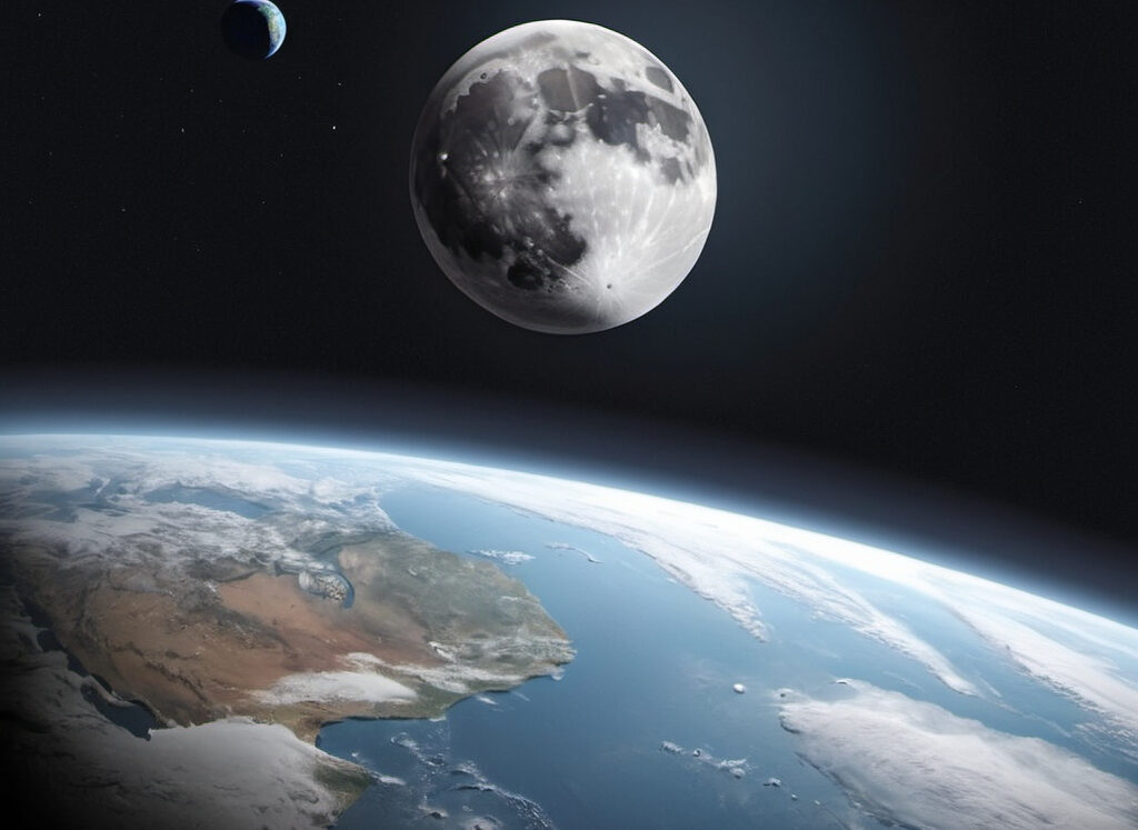 Moon drifting away from earth
