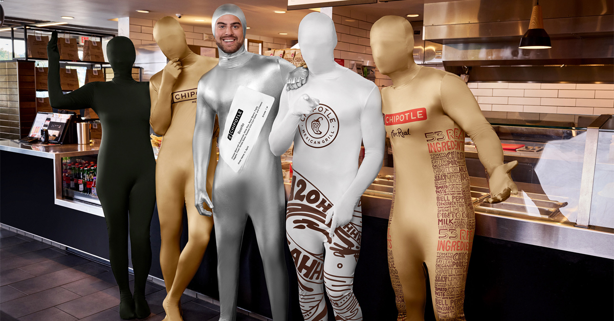 A group of people wearing Chipotle's Halloween Costume Collection | ©Image Credit: Chipotle Mexican Grill
