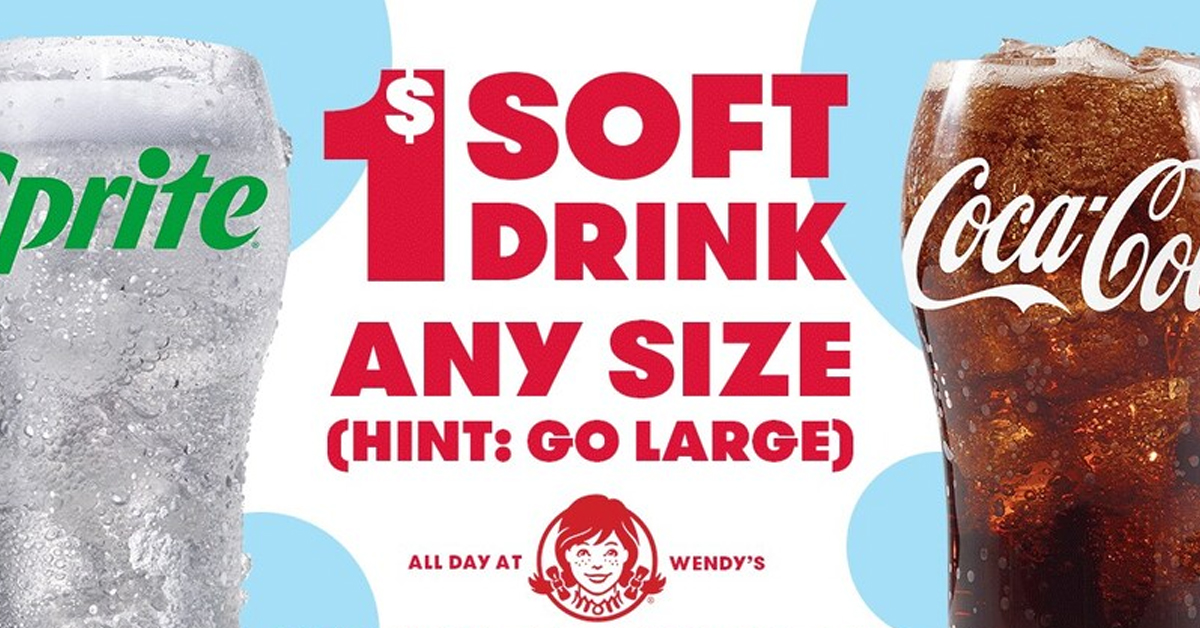 Wendy’s $1 Soft Drink Deal | ©Image Credit: Wendy's