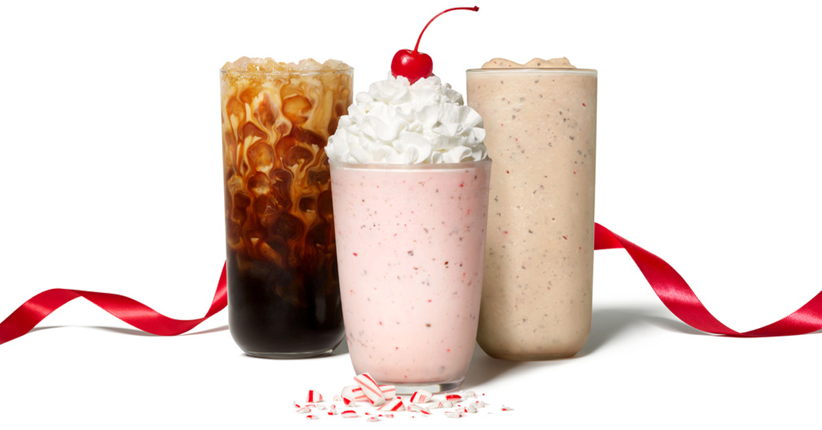 Chick-fil-A's Returning Holiday Treats: Peppermint Iced Coffee, Peppermint Chip Milkshake, and Peppermint Chip Frosted Coffee | ©Image Credit: Chick-fil-A