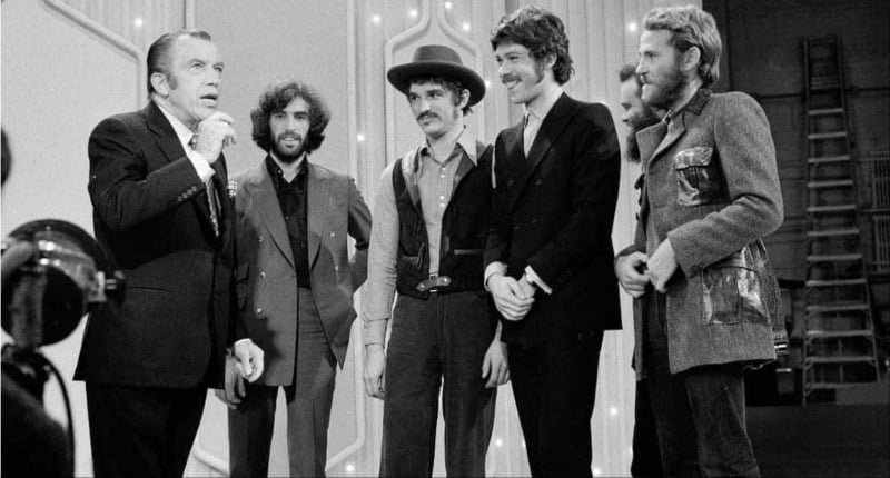 Members of The Band on the Ed Sullivan Show | ©Image Credit: Instagram / the_band_official_