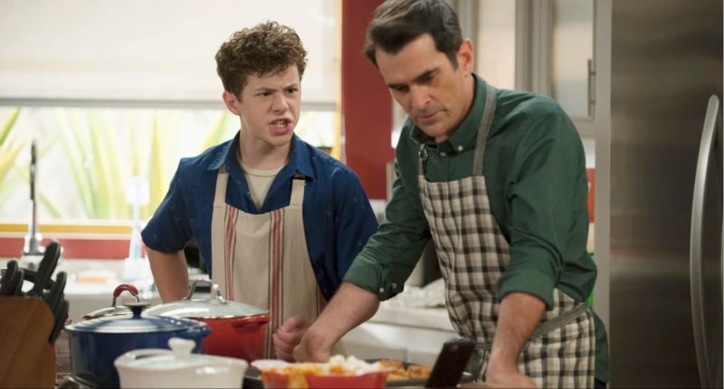 Ty Burrell and Nolan Gould in Modern Family