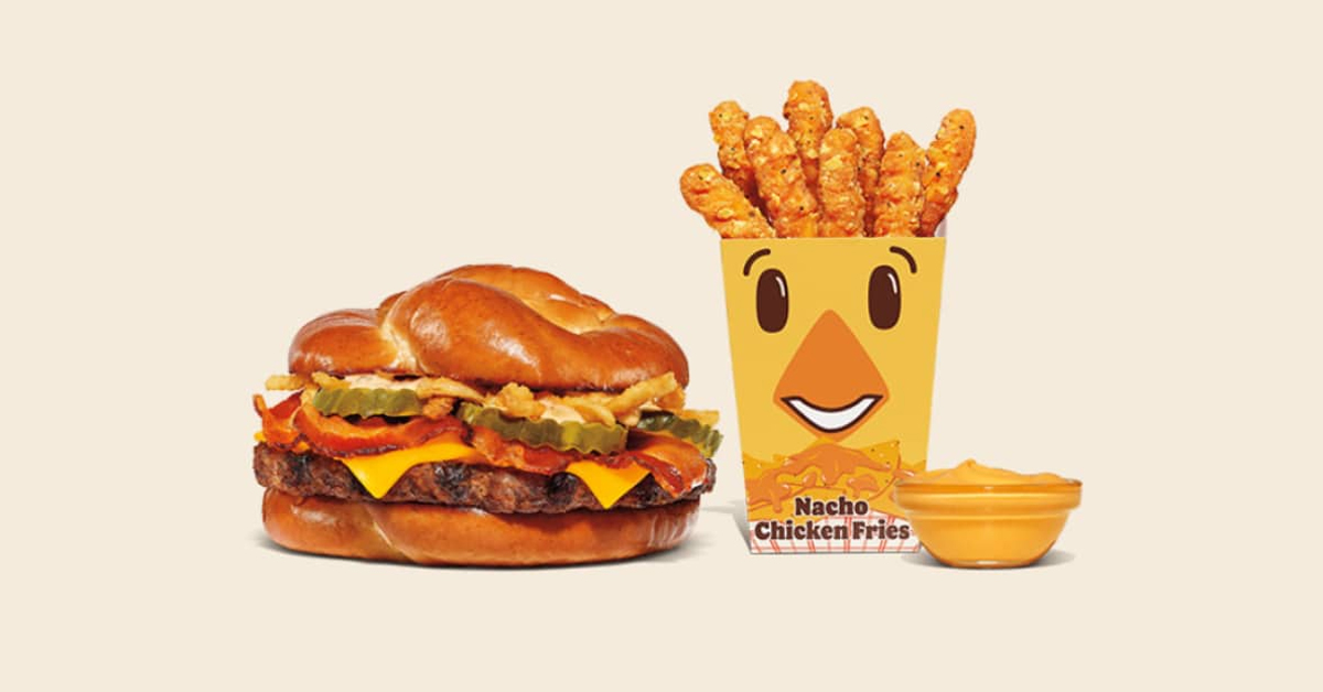 Burger King’s Game Day Pretzel Whopper and Nacho Chicken Fries | ©Image Credit: Burger King