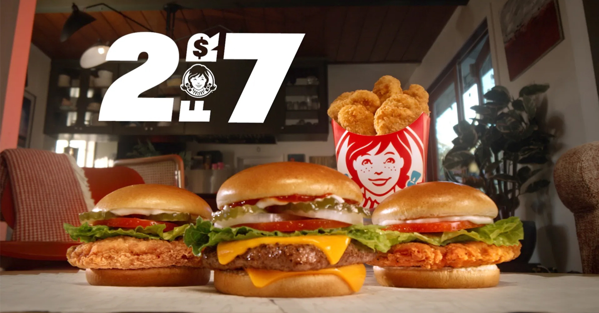 The new Wendy's 2 for 7 Deal menu | ©Image Credit: Wendy's