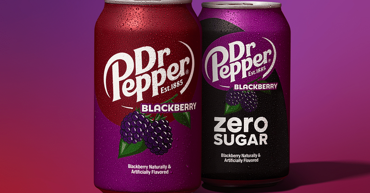 Cans of Dr Pepper Blackberry and Dr Pepper Blackberry Zero Sugar | ©Image Credit: Dr Pepper