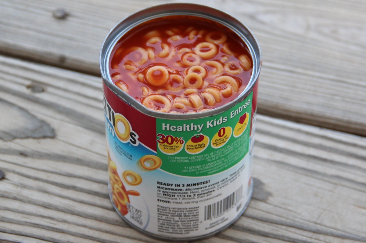 Opened can of SpaghettiOs | ©Image Credit: Wikimedia Commons / Thomson200