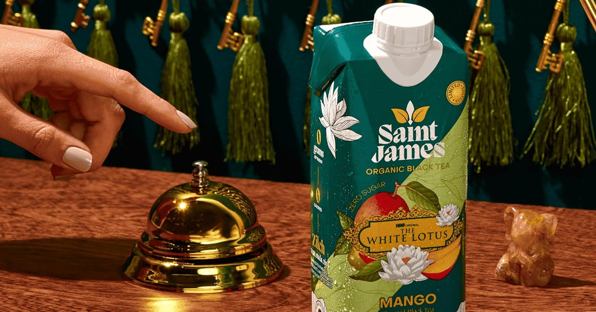 The White Lotus Limited Edition Mango Black Tea by Saint James | ©Image Credit: Saint James Iced Tea