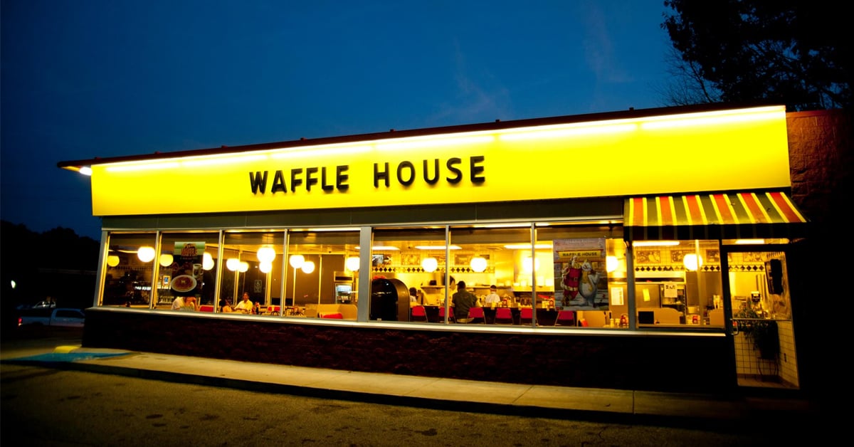 The exterior of a Waffle House restaurant | ©Image Credit: Waffle House