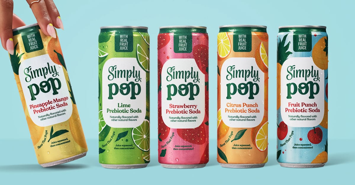 The five different flavors of Coca-Cola's Simply Pop | ©Image Credit: Simply Pop