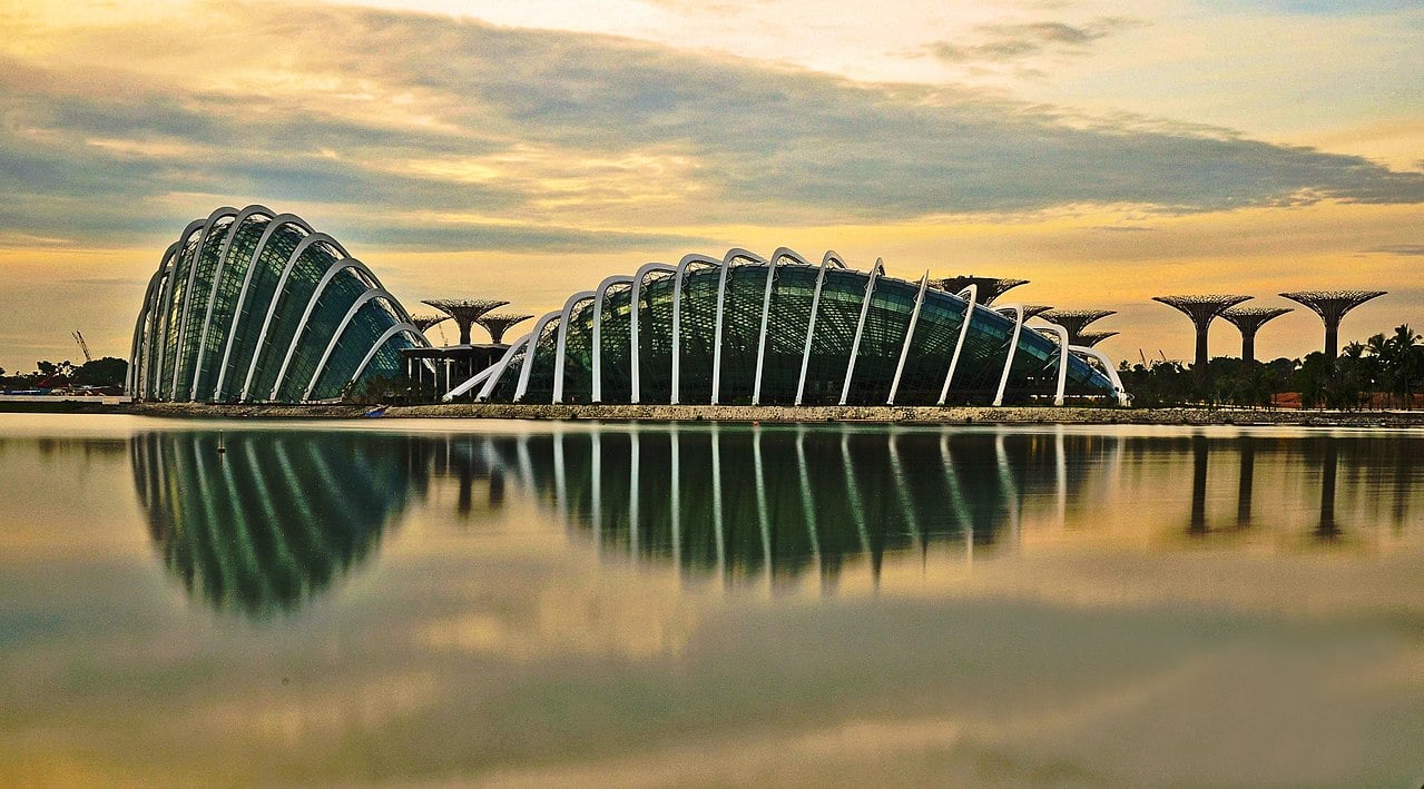 A dawn view of the Gardens by the Bay, Singapore | ©Image Credit: Wikimedia Commons / DChai21
