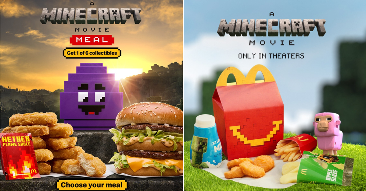 McDonald's A Minecraft Movie Meal and A Minecraft Movie Happy Meal | ©Image Credit: McDonald's