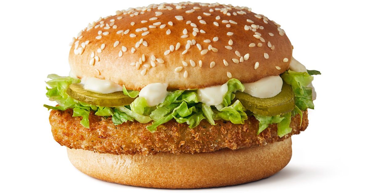 The new McVeggie Burger | ©Image Credit: McDonald's Canada