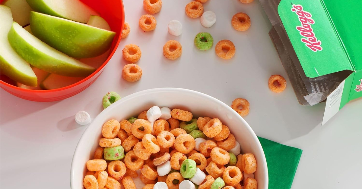 A bowl of Kellogg's Apple Jacks | ©Image Credit: Kellogg Company