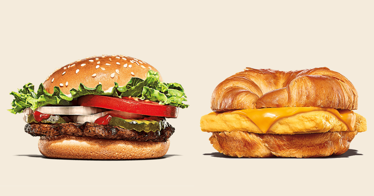 Burger King's Whopper Jr. and Croissan'wich | ©Image Credit: Burger King