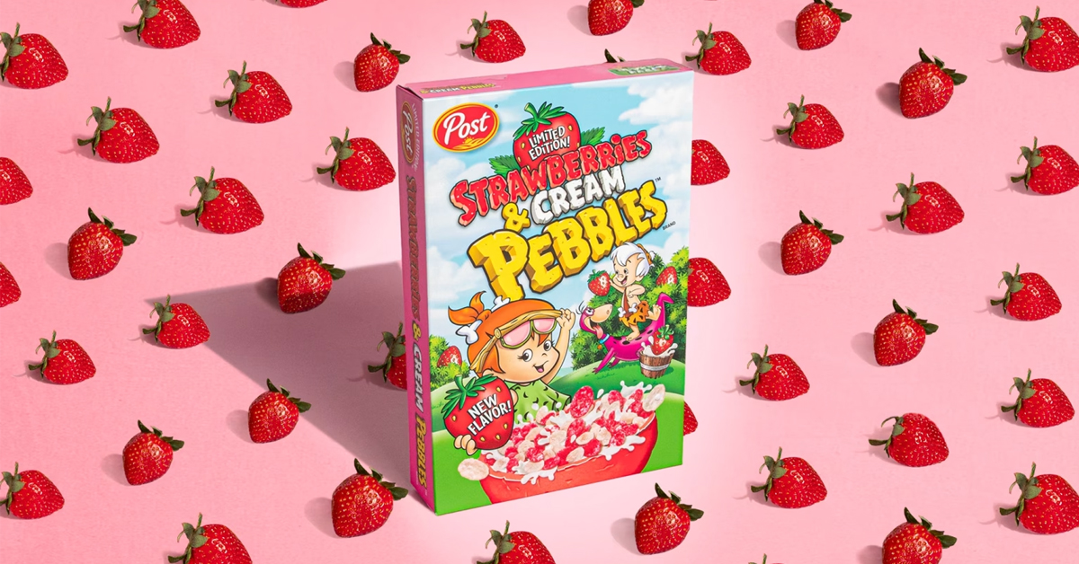 A box Strawberry & Cream Pebbles | ©Image Credit: Post Consumer Brands