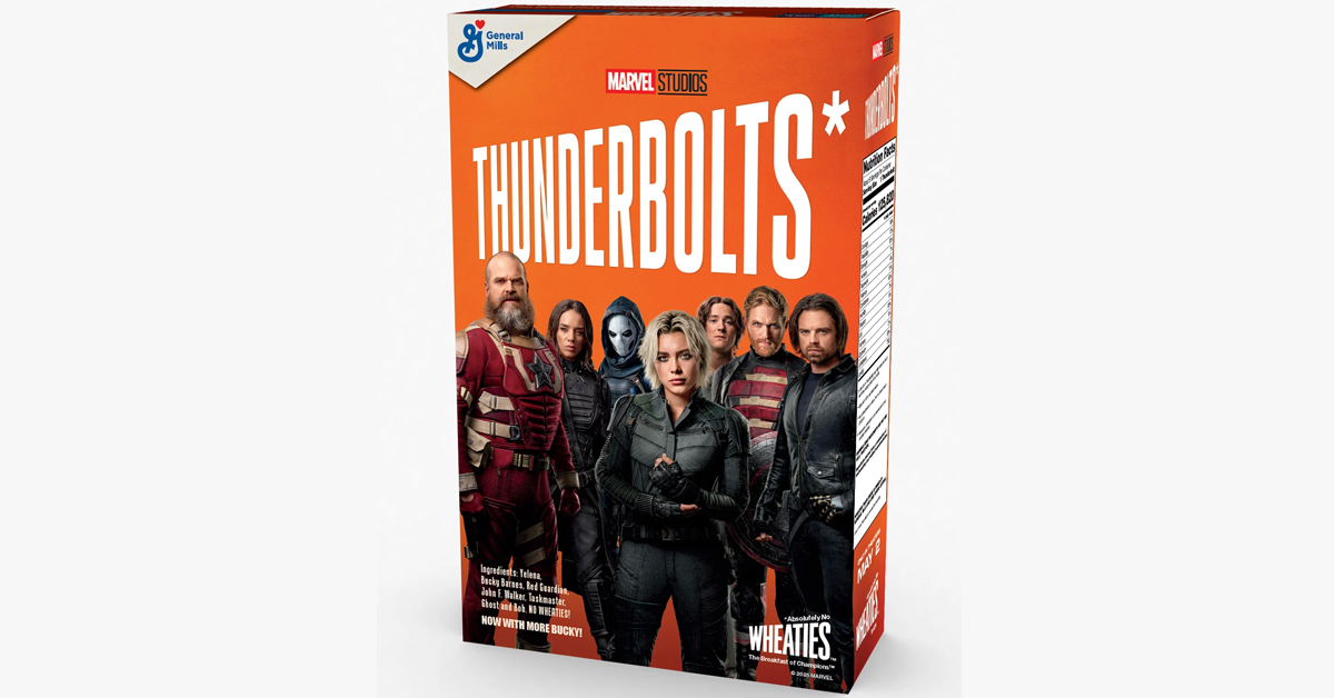 The limited-edition Thunderbolts*-inspired Wheaties box | ©Image Credit: General Mills