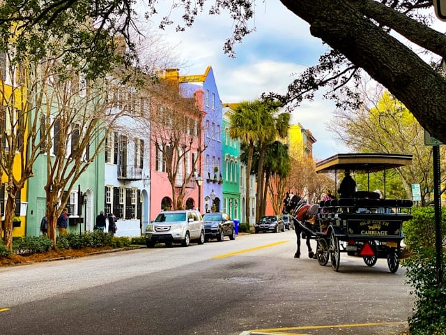 Colorful streets in Charleston 