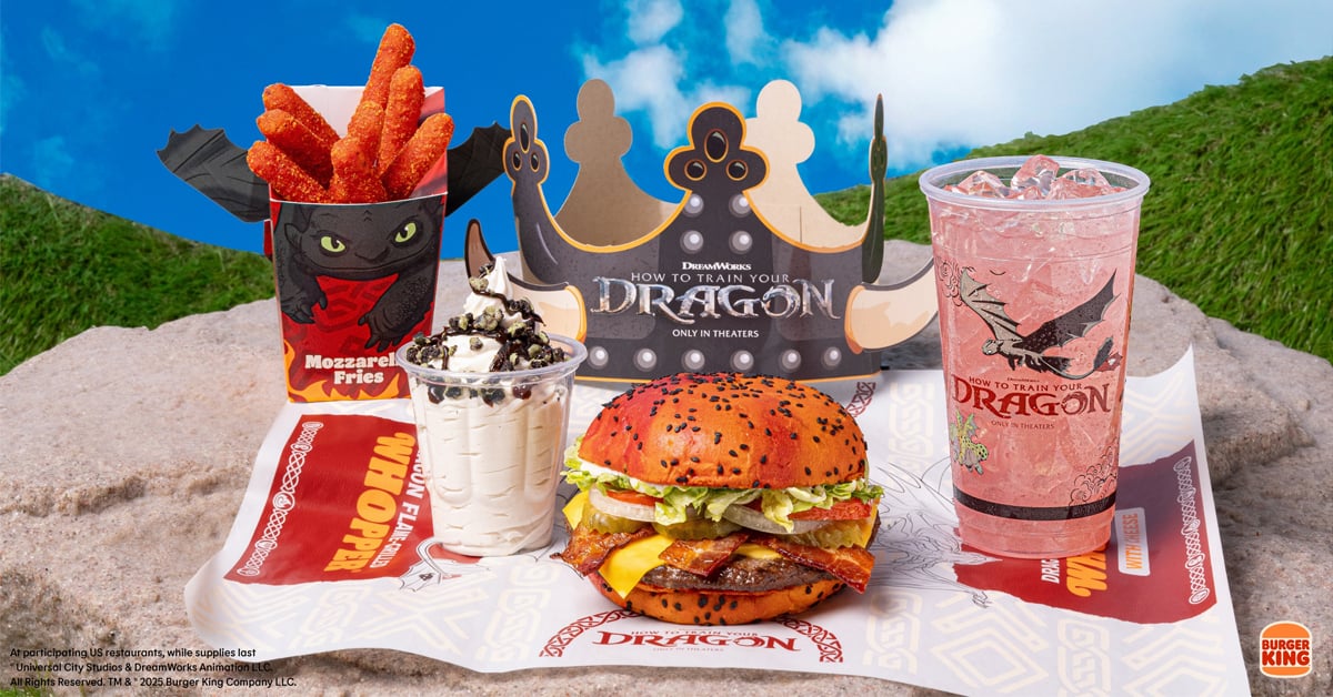 Burger King's How to Tran Your Dragon menu | ©Image Credit: Burger King