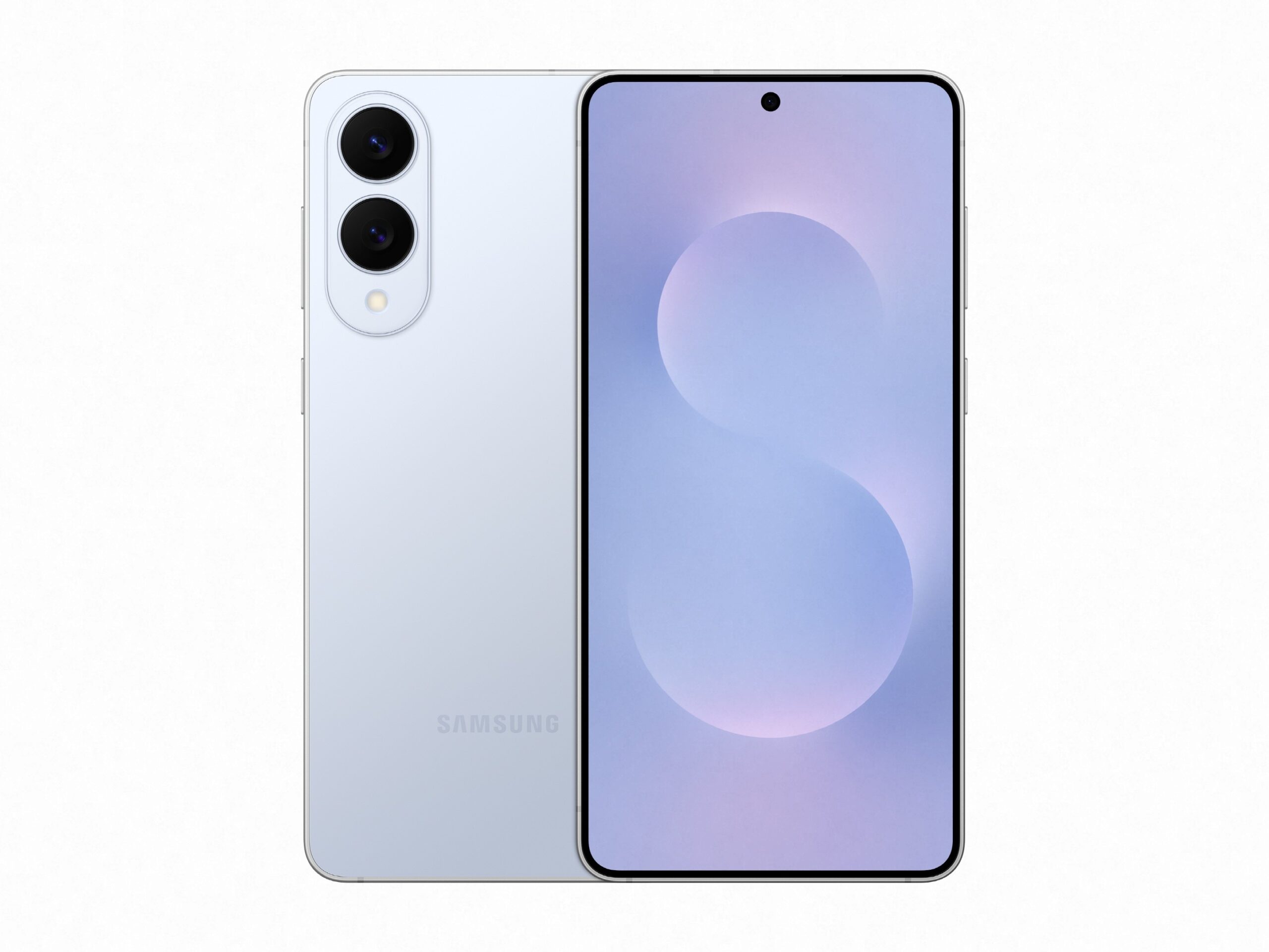 Front and back view of the Samsung Galaxy S25 Edge