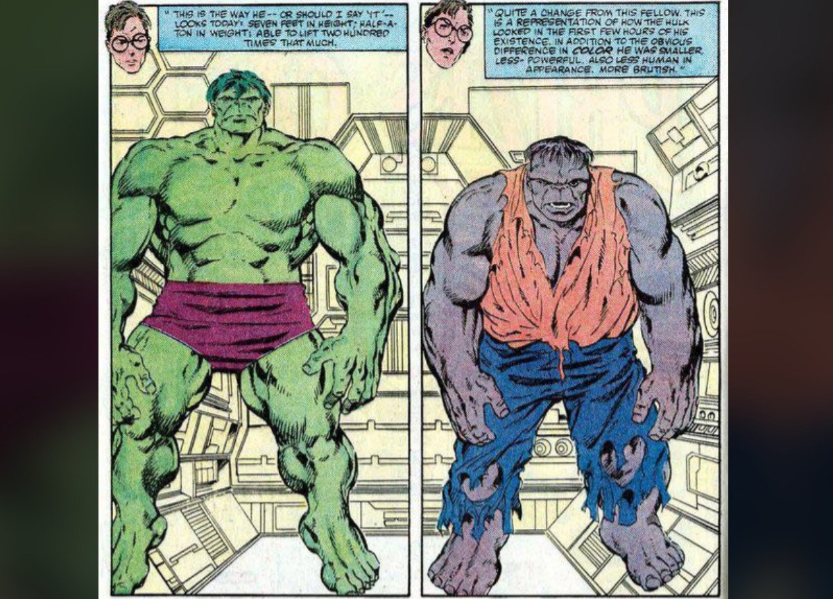 The incredible Hulk when he first appeared in comics | ©Image Credit: Reddit / hulk / Sure_Persimmon9302