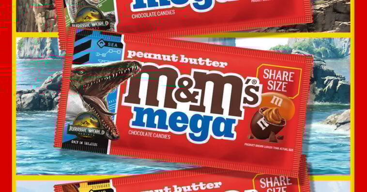 M&M'S Jurassic World Rebirth special packs | ©Image Credit: Mars, Incorporated
