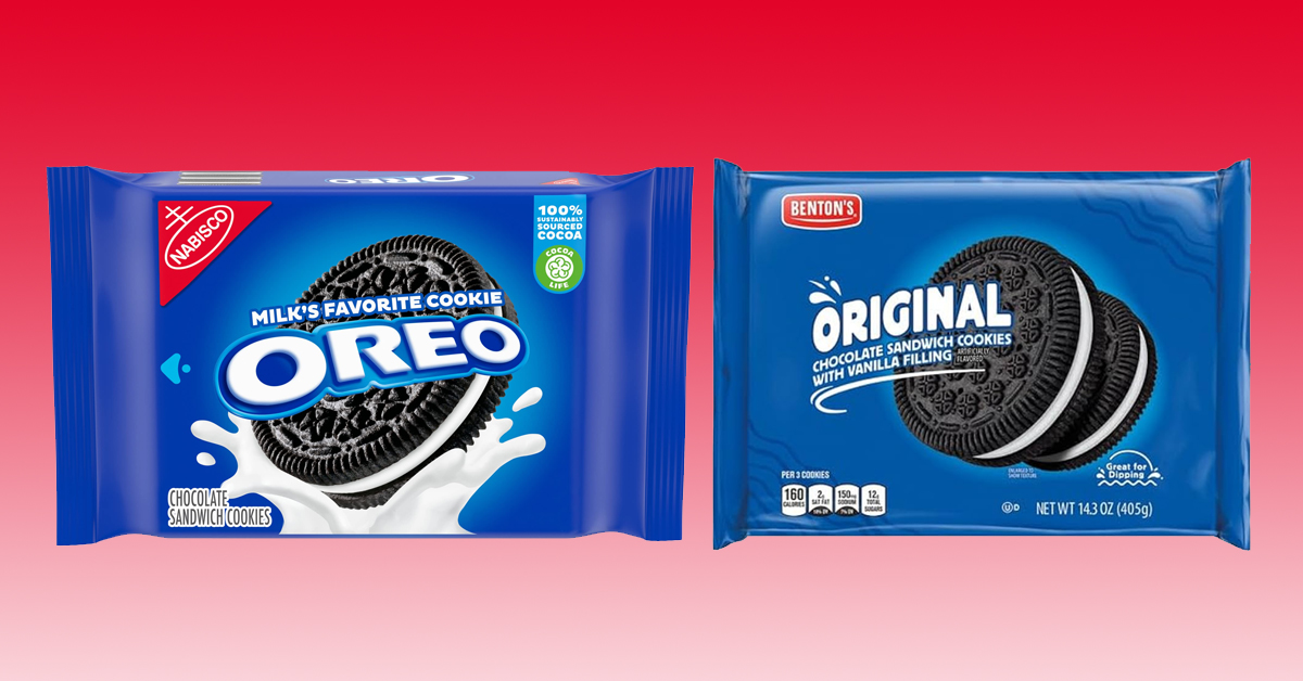 Packs of Oreo Cookies and Benton's Original Chocolate Sandwich Cookies with Vanilla Filling ©Image Credit: Mondelez International and Aldi