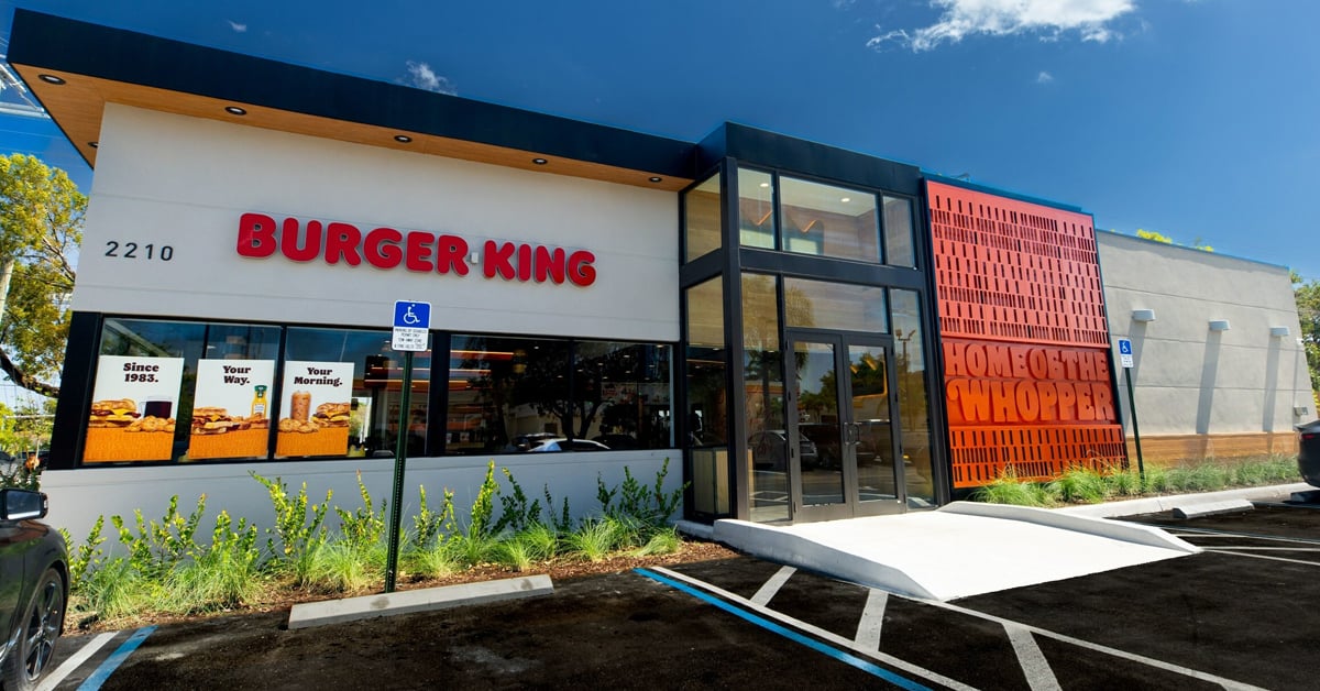 The exterior of a Burger King restaurant | ©Image Credit: CNW Group/Restaurant Brands International Inc.