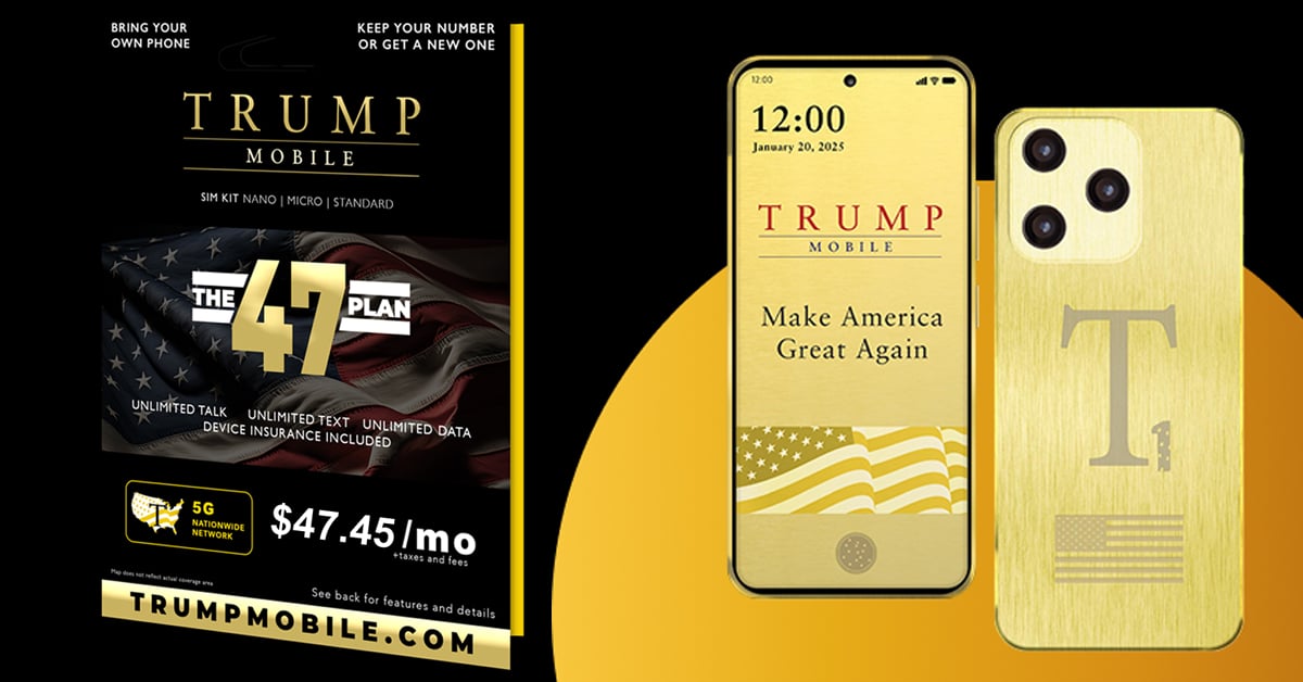 Trump Mobile's The 47 Plan and T1 Phone | ©Image Credit: Trump Organization