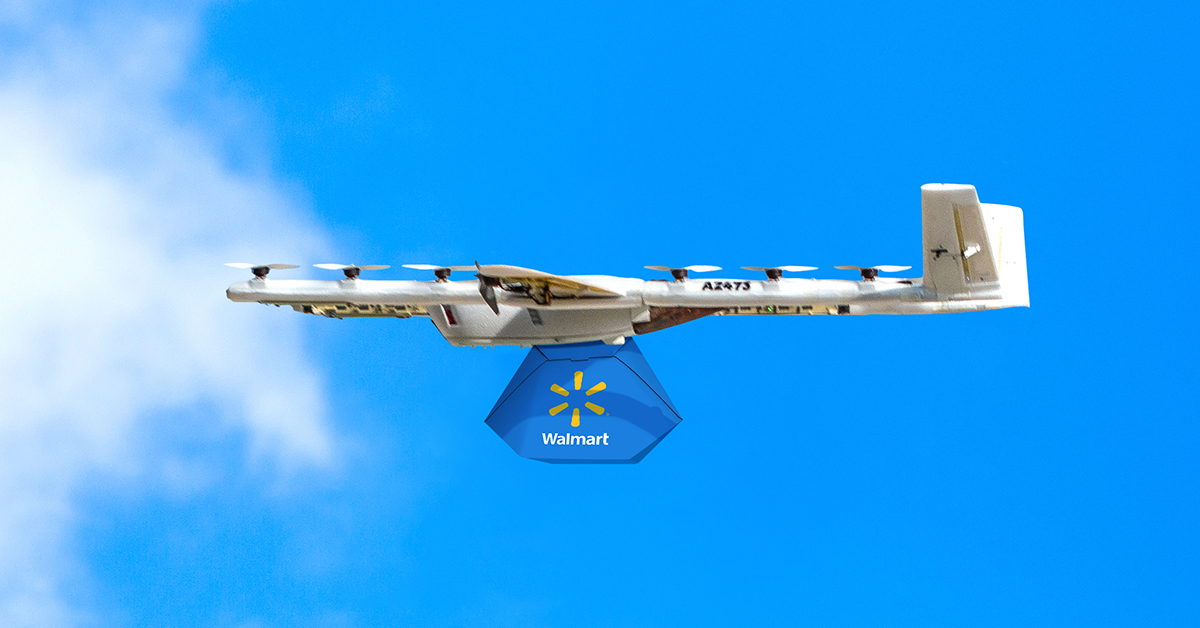 Walmart drone delivery in partnership with Wing | ©Image Credit: Walmart